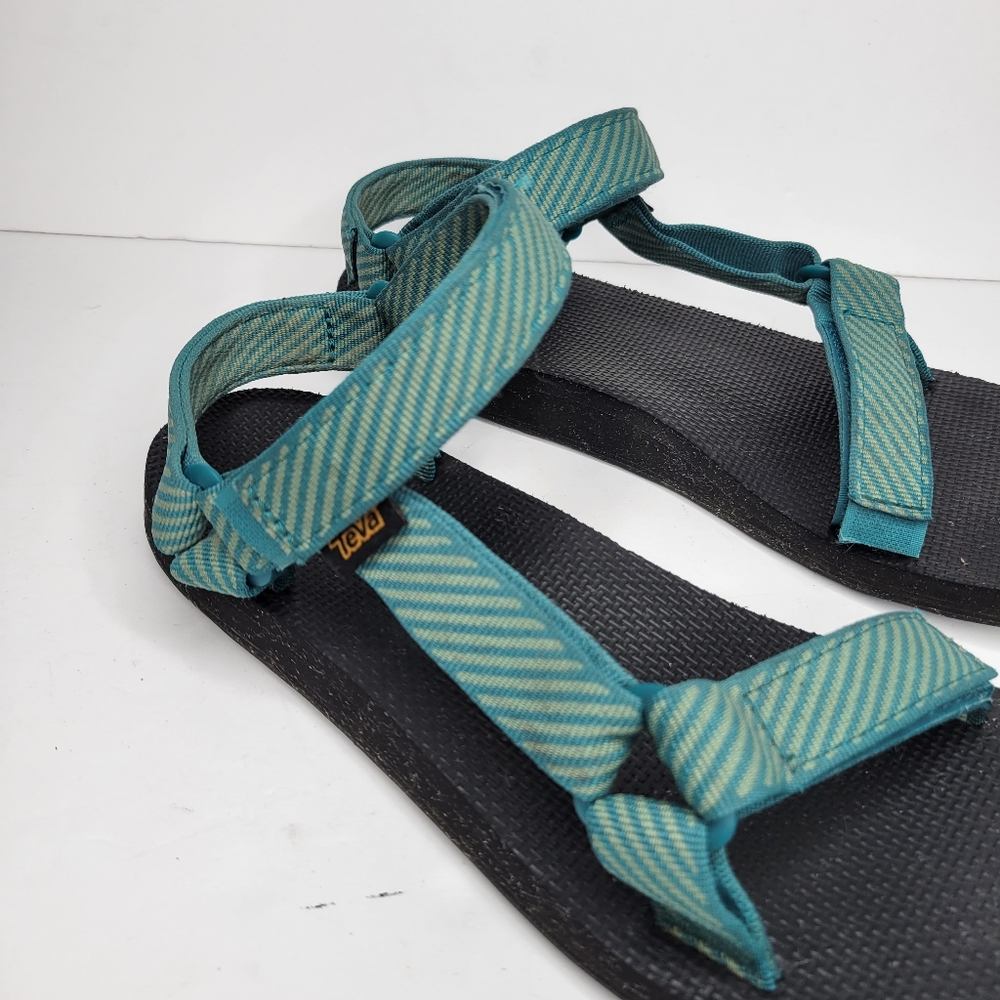 TEVA Women's Original Universal Sandal, Candy Stripe Deep Lake Size 11 - Picture 9 of 10